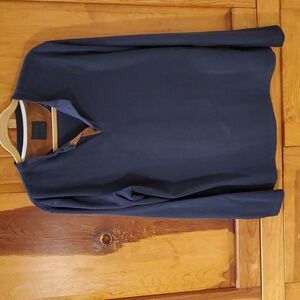 Nomad Henley Three Button Navy Blue Large